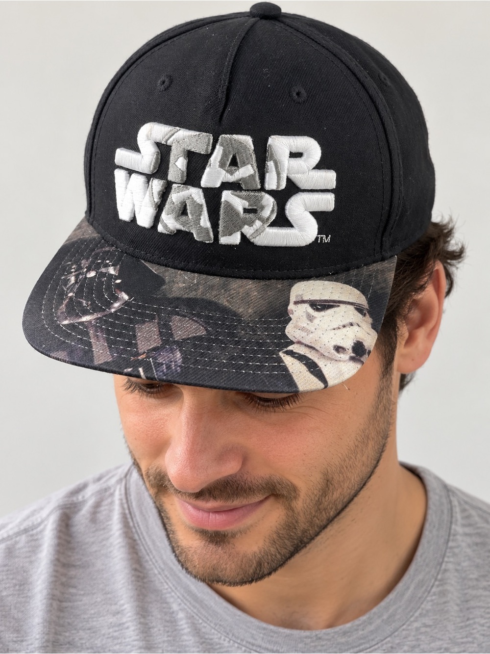 Star Wars Black Embroidered Hat Darth Vader Stormtrooper One Size